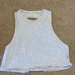Grey tank top working out lululemon
